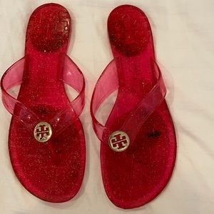Tory Burch pink flip flops
